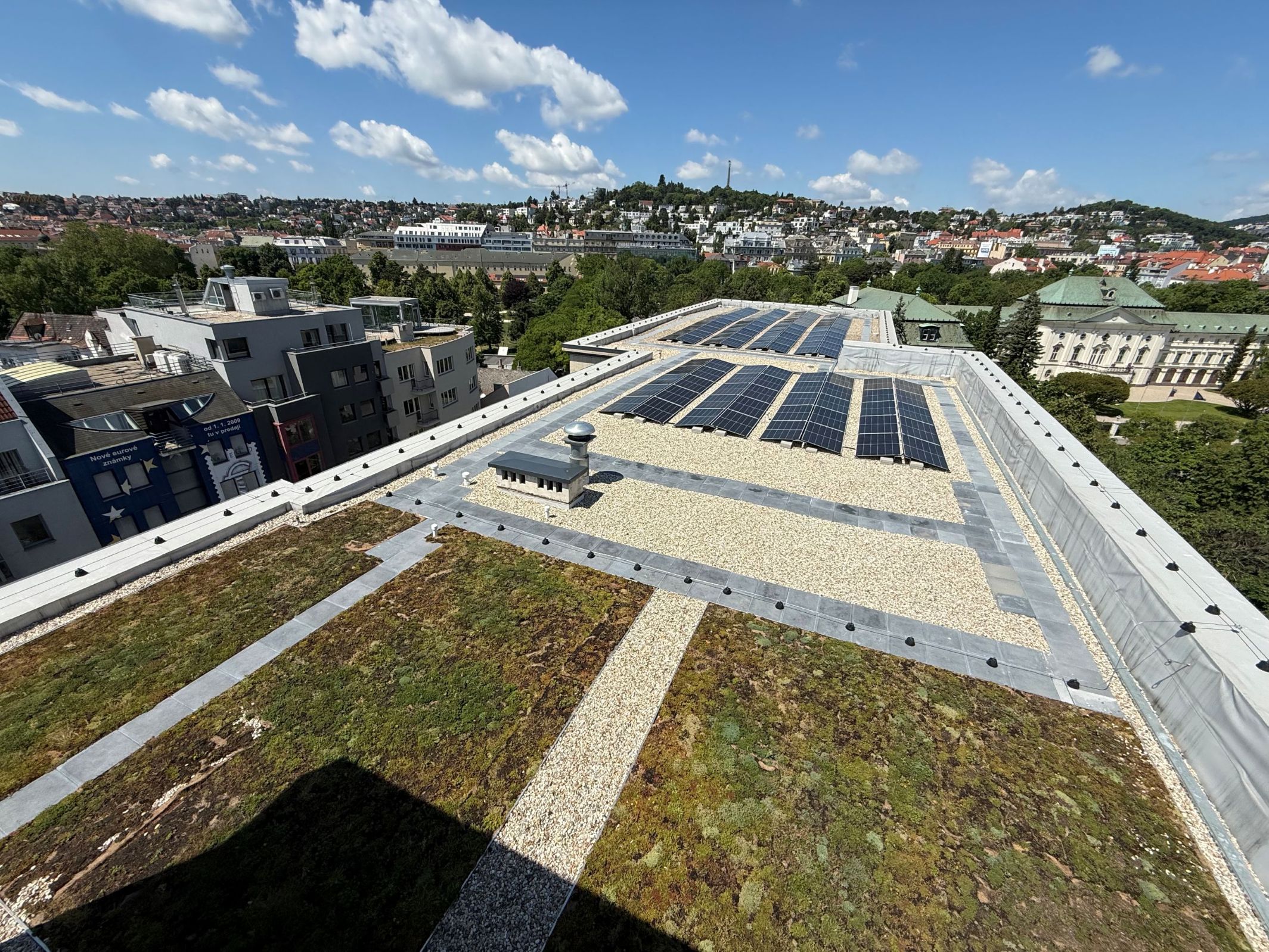 Green roof and Photovoltaics on the monument bulding of the Faculty of Architecture and Design STUBA